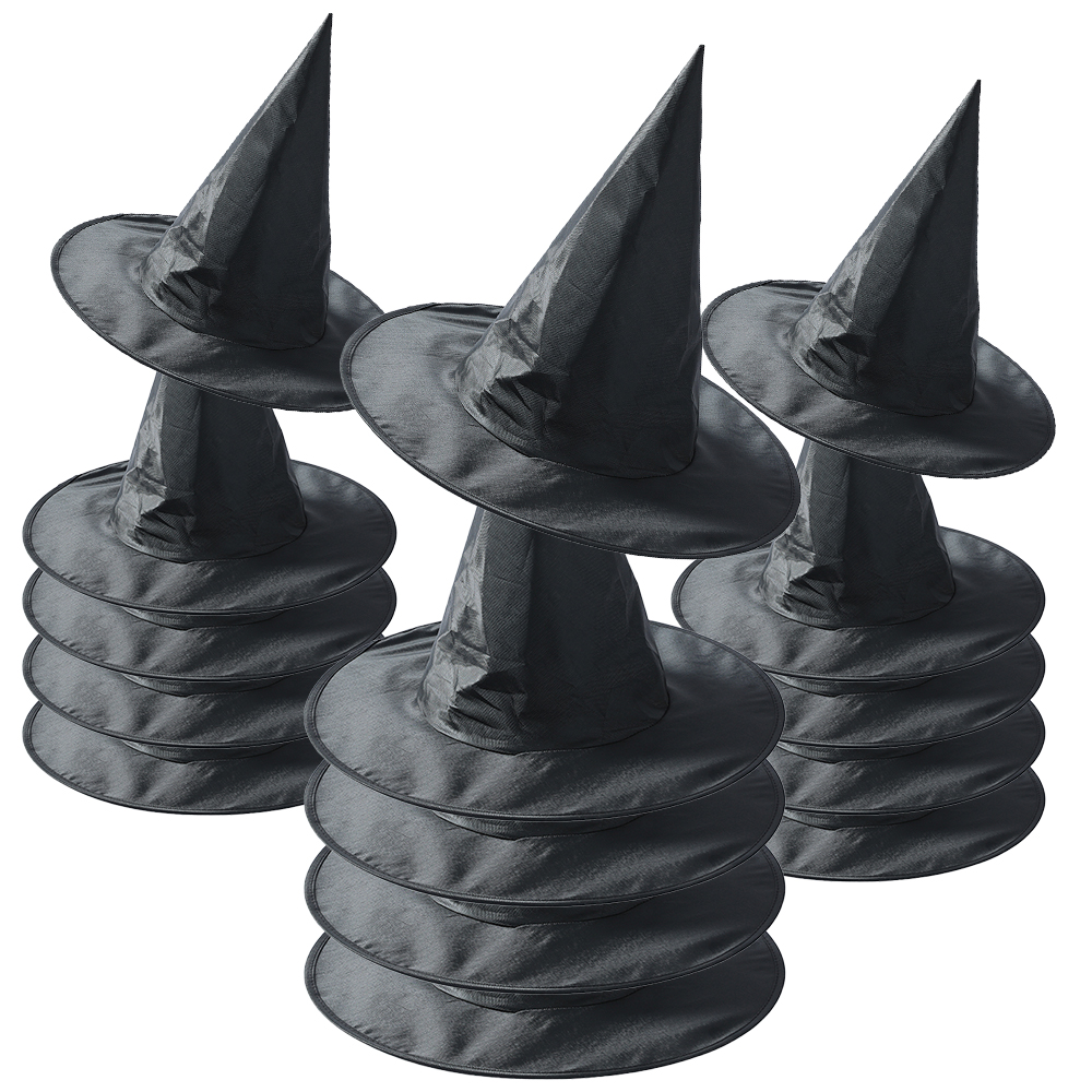 5/10Pcs Halloween Witch Hat Unisex Black Hats for Adults Kids Halloween Party Supply Cosplay Costume Props Decor Wizard Caps