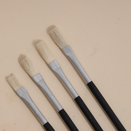 Pottery Glaze Brushes Set, Different Shapes Wood Ceramic Brushes with