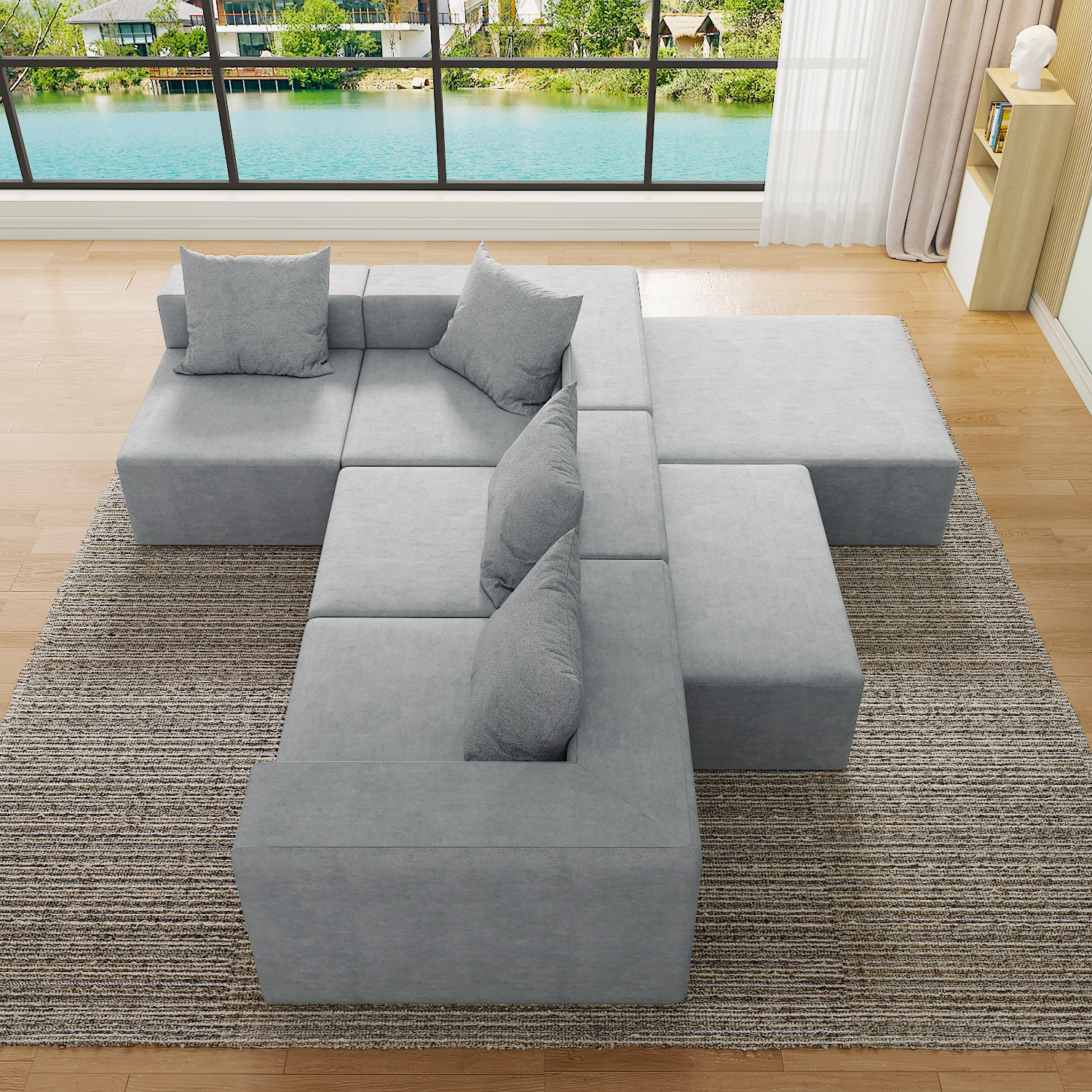 Welcome Customization for Home Furniture Living Room Sofa Set Vacuum Compressed Sofa Extendable for sleeping