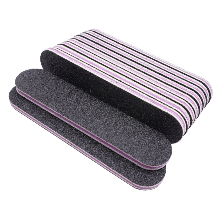 Black disposable mini nail files 80/80 grit nail files professional custom printed nail files