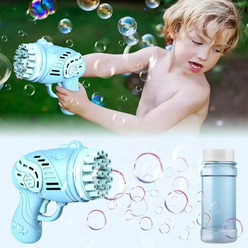 Electric large volume Gatling 23 Hole bubble machine bubble blower maker automatic bubble gun for child