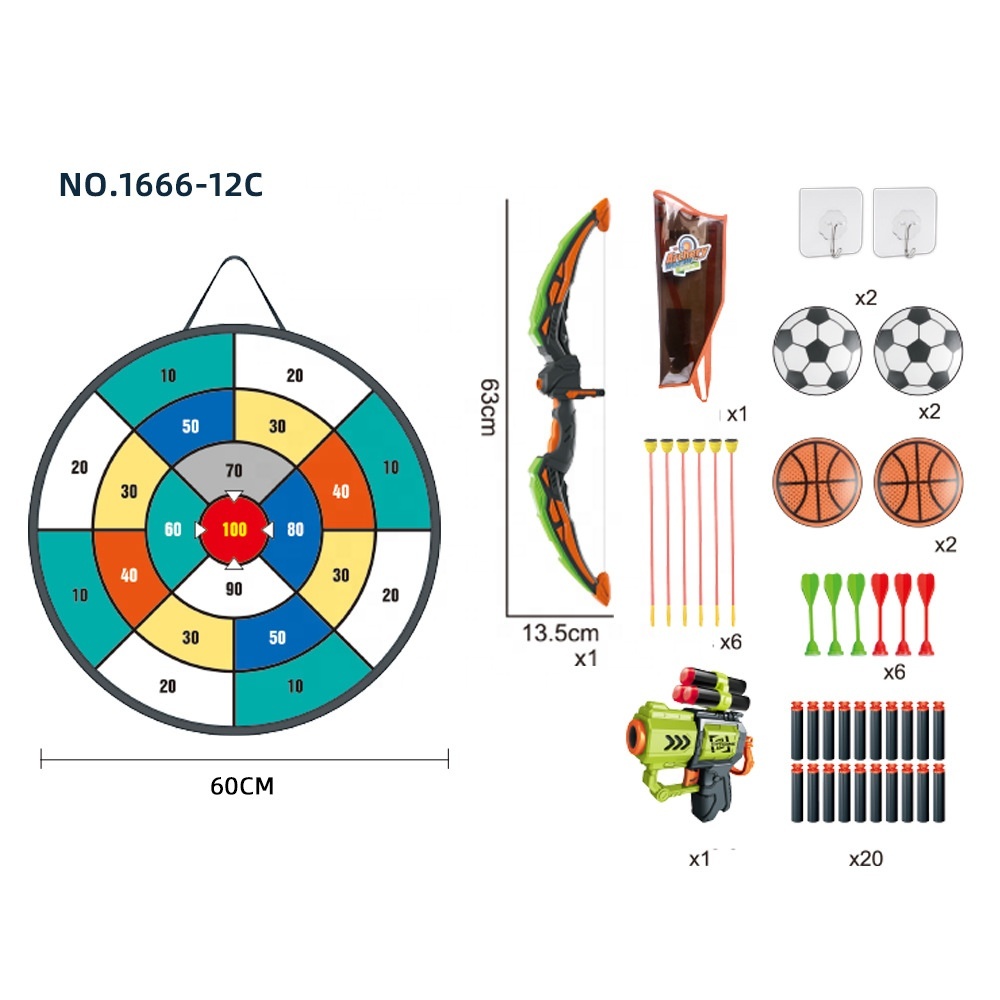 Hot Selling Toy Arrows Outdoor Toys Bow and Arrow Set for Kids Green Light Up Archery Toy Set