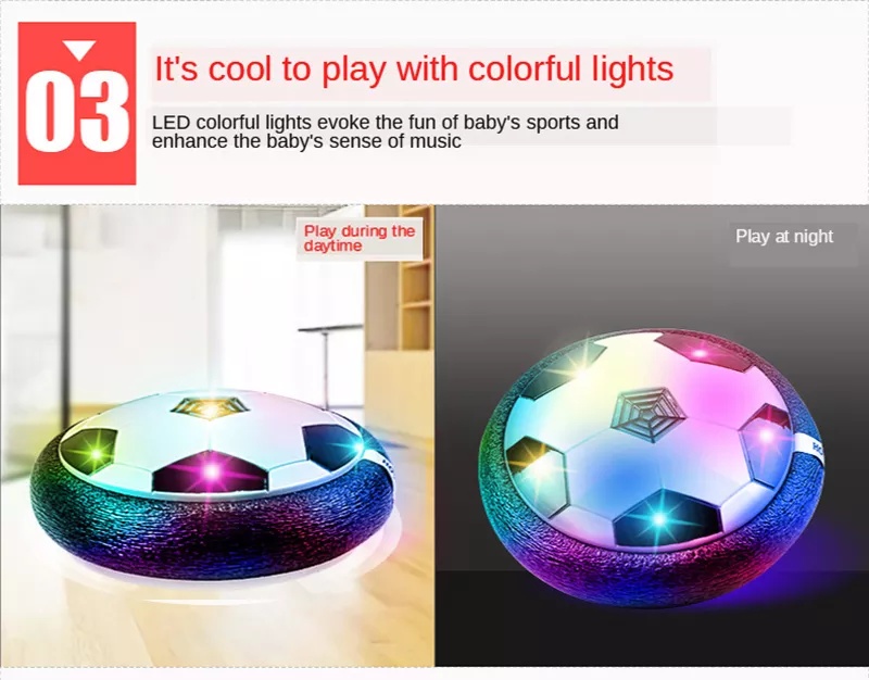 Electric Levitate Soccer Ball Air Cushion Floating Foam Football With LED Light Gliding Toys Soccer Toy Kids Gift Football Kits