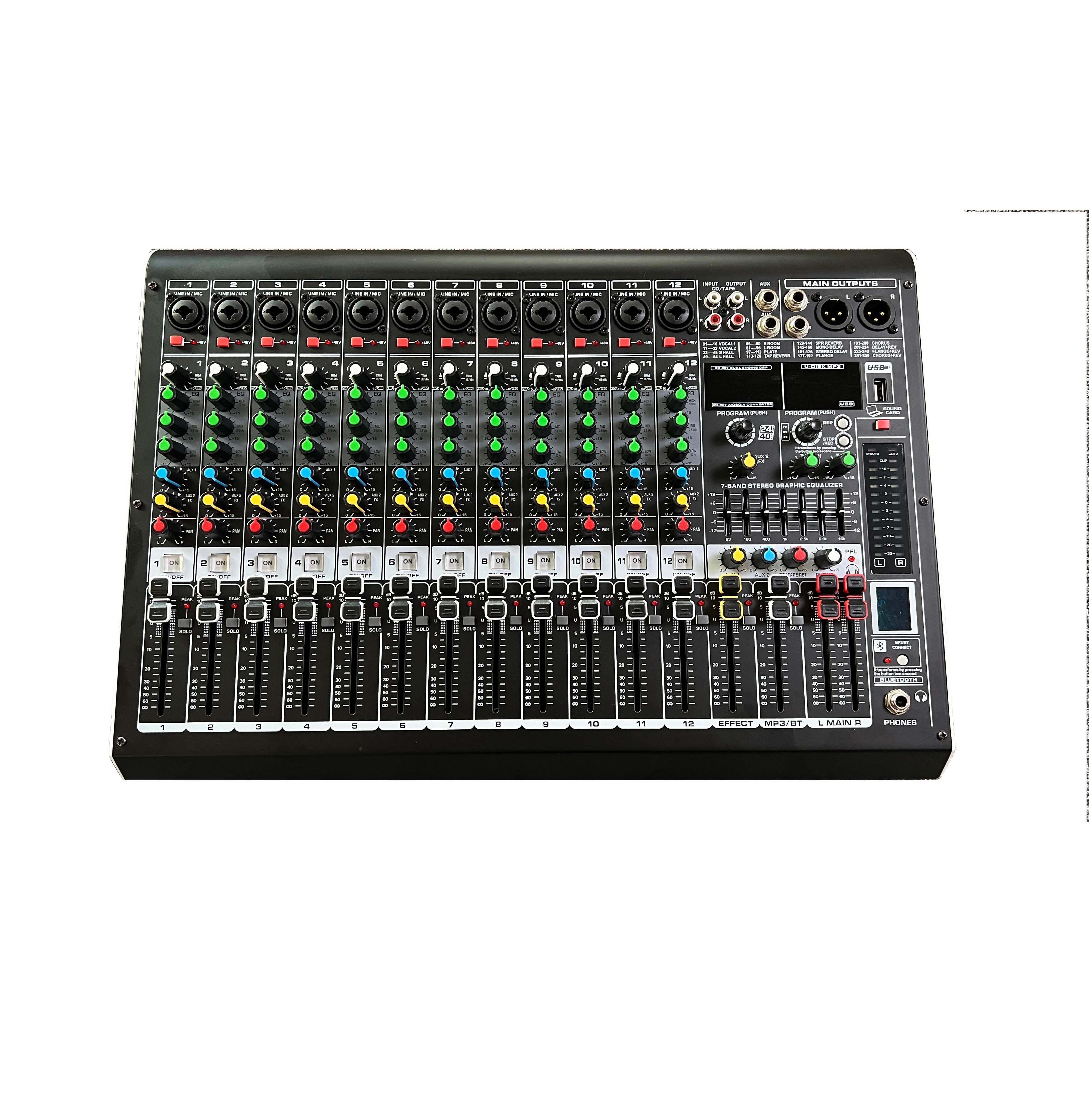 8 Channel Mixer Console