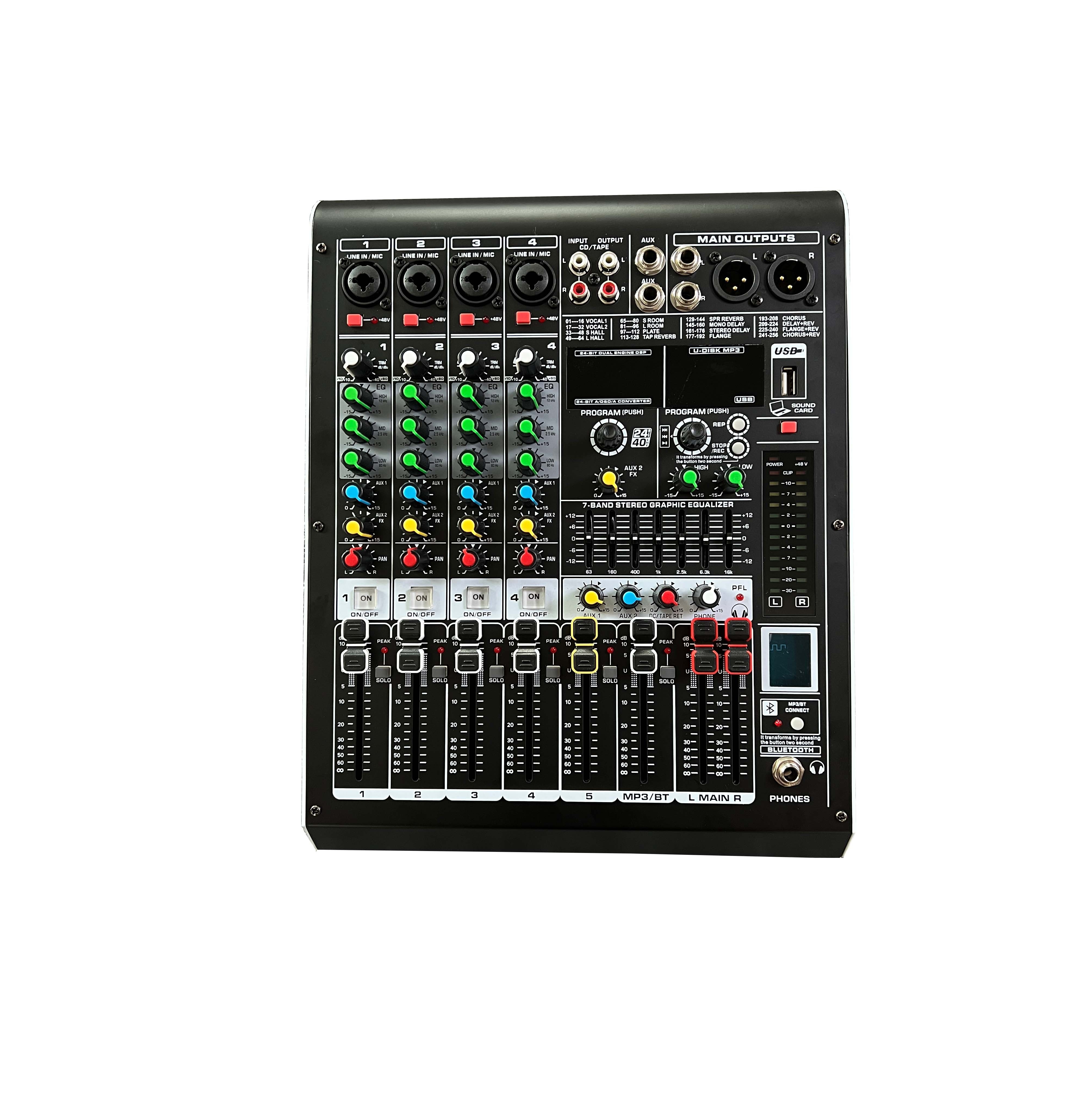 8 Channel Mixer Console