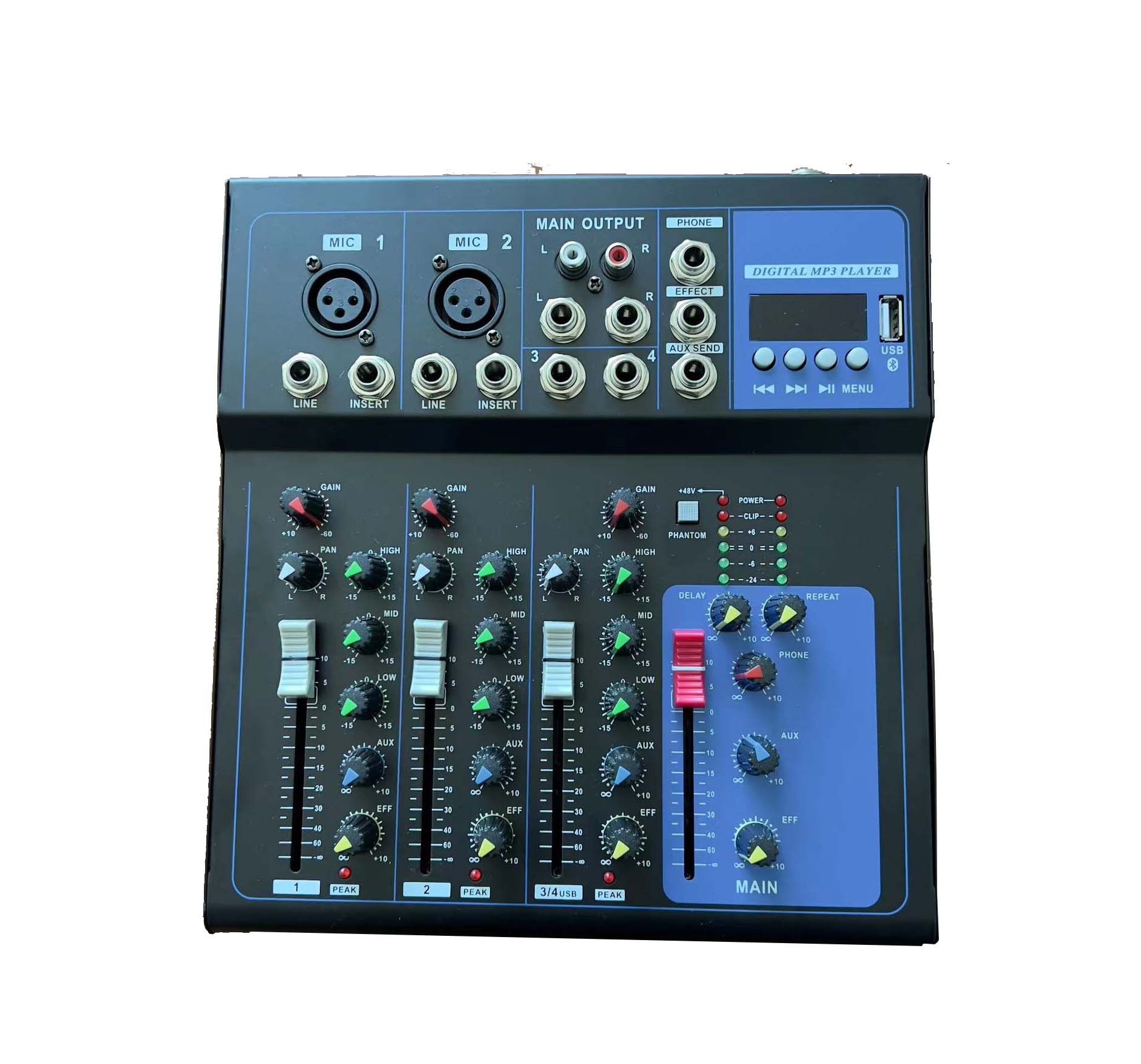 Small 4 Channel mixing consoles
