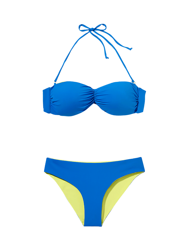 NAVY BLUE CLASSIC FRONT TIE BACK BIKINI