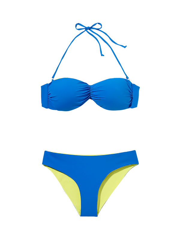 NAVY BLUE CLASSIC FRONT TIE BACK BIKINI