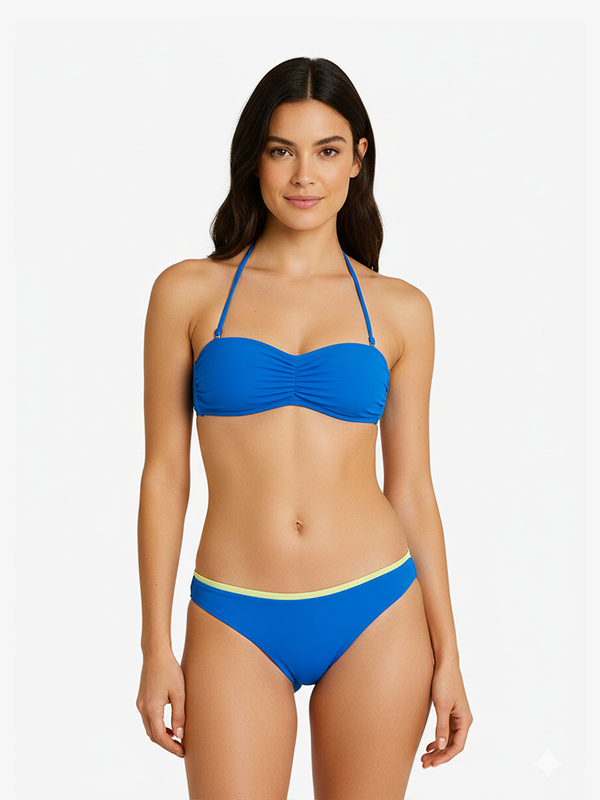 NAVY BLUE CLASSIC FRONT TIE BACK BIKINI