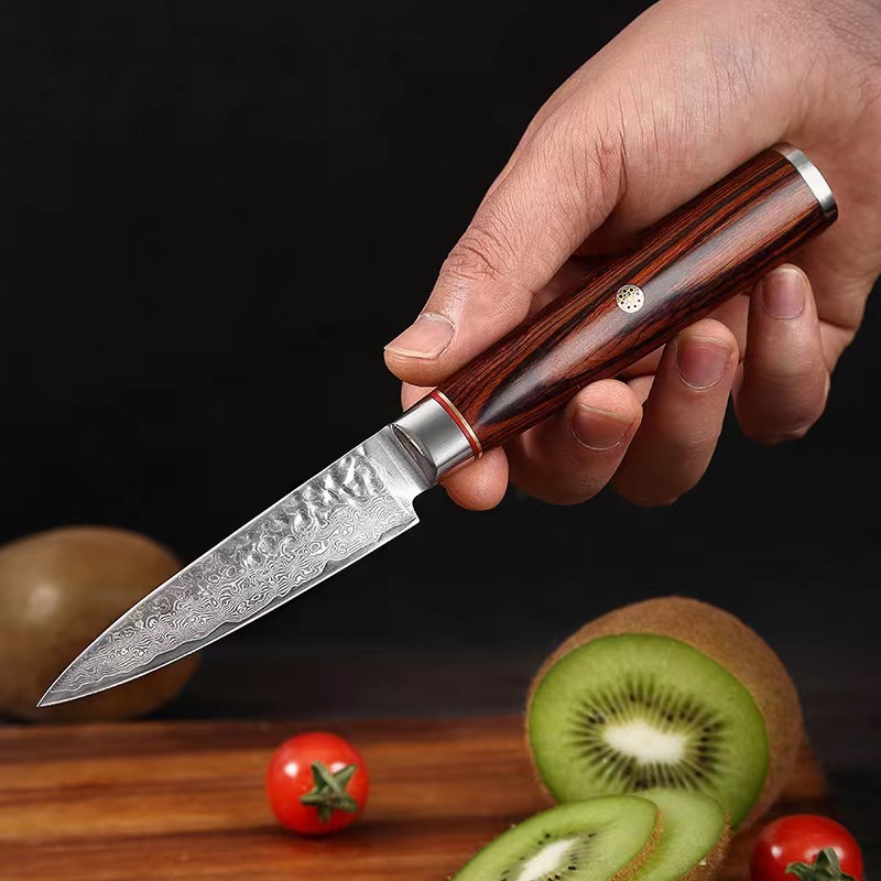 Damascus fruit knife