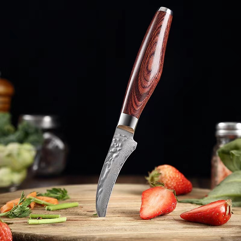 Damascus fruit knife