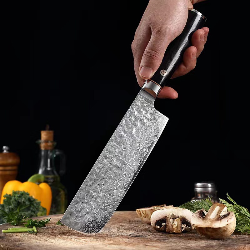 Damascus small kitchen knife