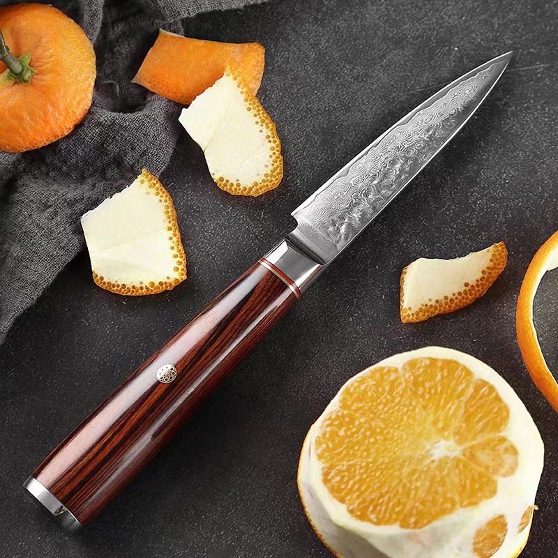 Damascus fruit knife