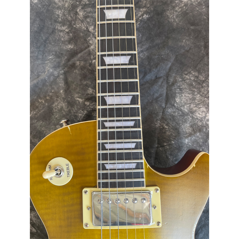 Electric Gutiar One Piece Mahognay Body And Neck Fret Nibs Small Pin