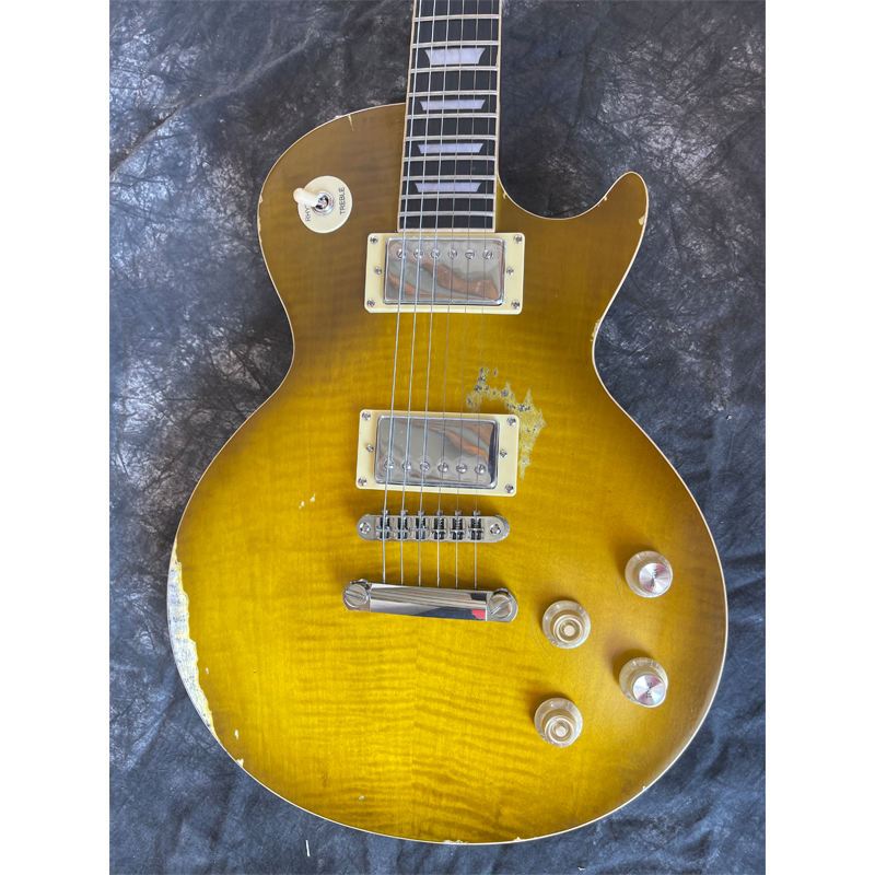 Electric Gutiar One Piece Mahognay Body And Neck Fret Nibs Small Pin