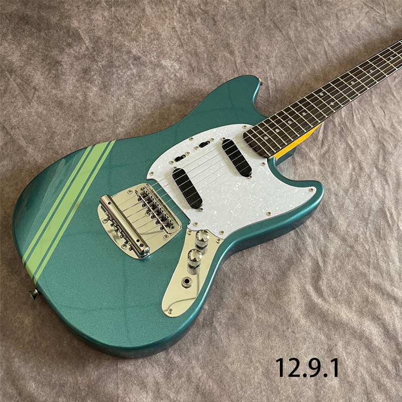 Electric Guitar Yellow Blue Multi Color With Circel Decal Own Designed ...