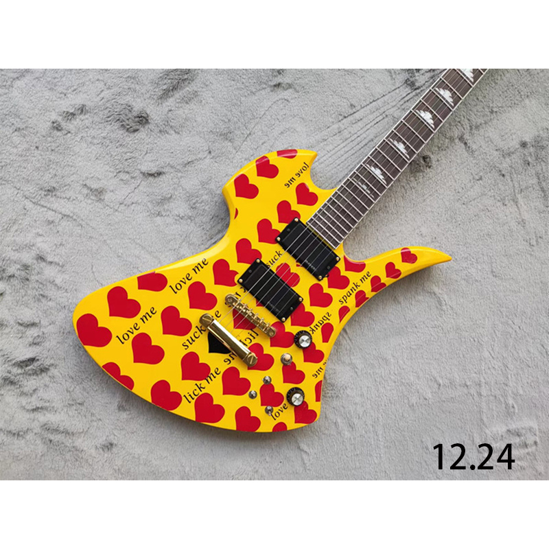 Yellow heart shop guitar