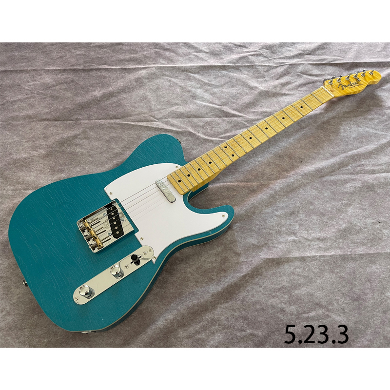 lvybest electric guitar mahogany body+ neck, with maple board top glue ...