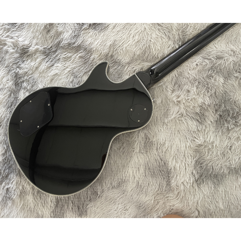 Chitarra Elettrica LP Bianca &ndash; Hardware Oro, Ponte Small Pin, Tasti SS, Capotasto Osso