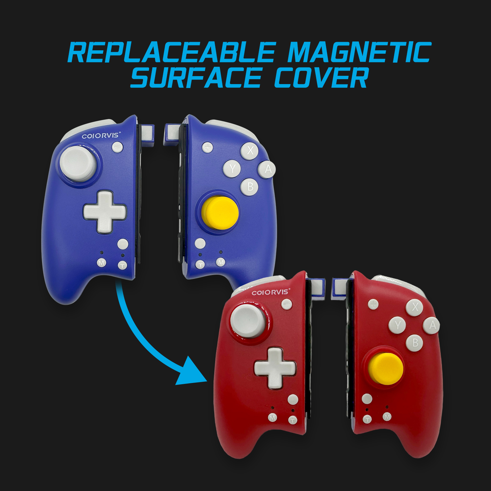 Replaceable cover. Red and Blue.