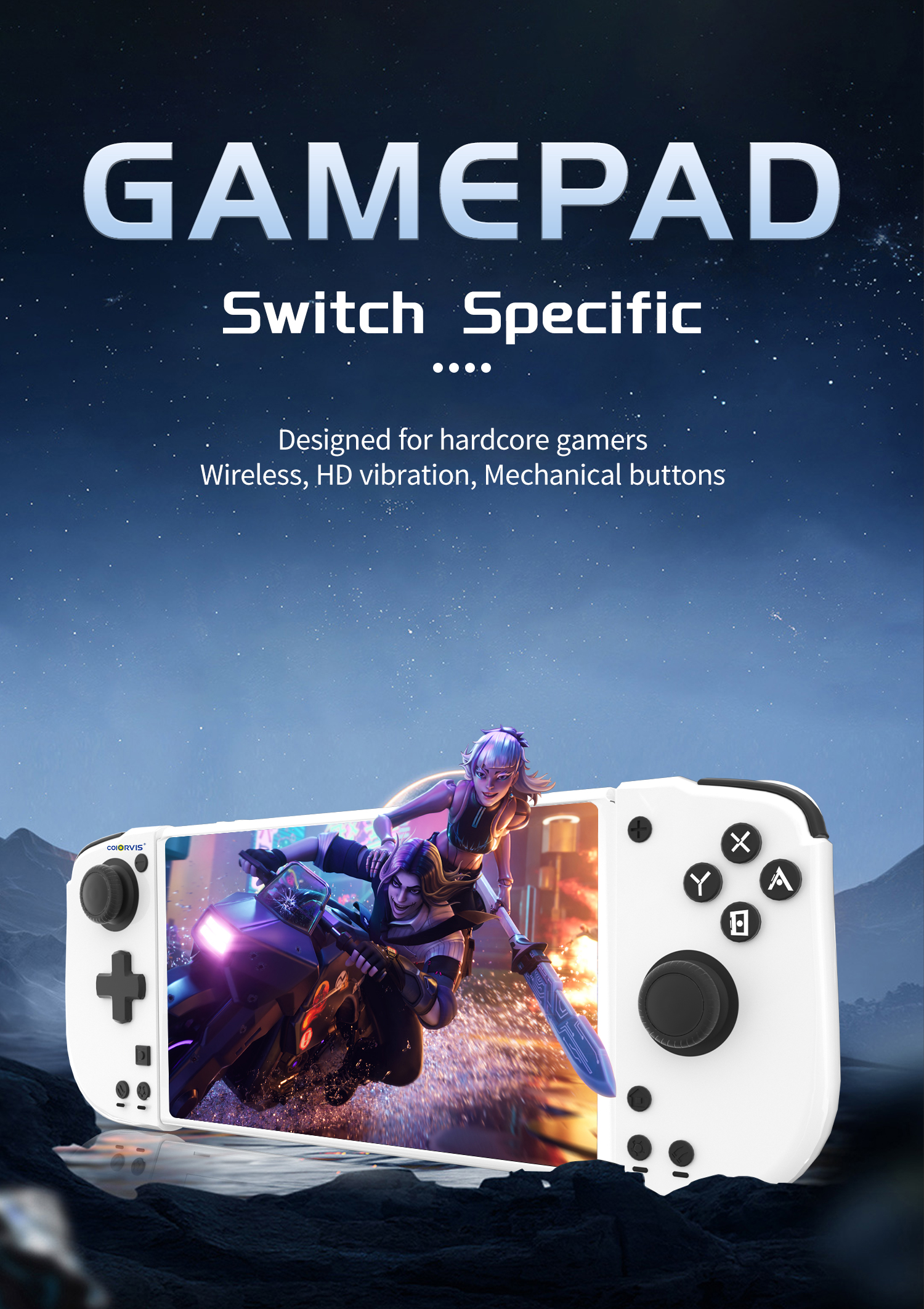 coiorvis wireless controller for switch and switch oled
