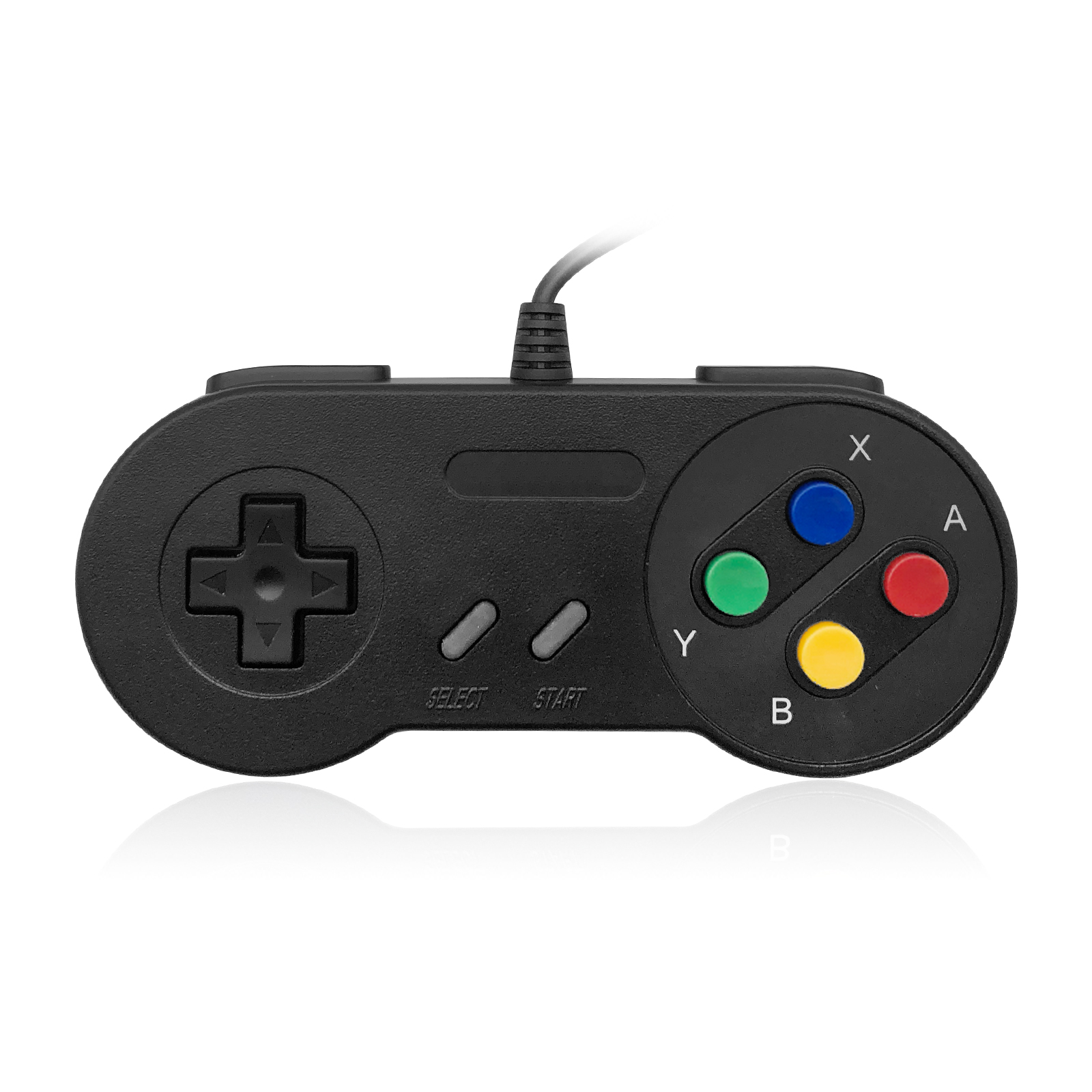 Usb Snes Controller Wired Controller for Switch, USB controller for PC Emulator Game, Mobile Controller for NES wired Joypad Game for Windows(Black)