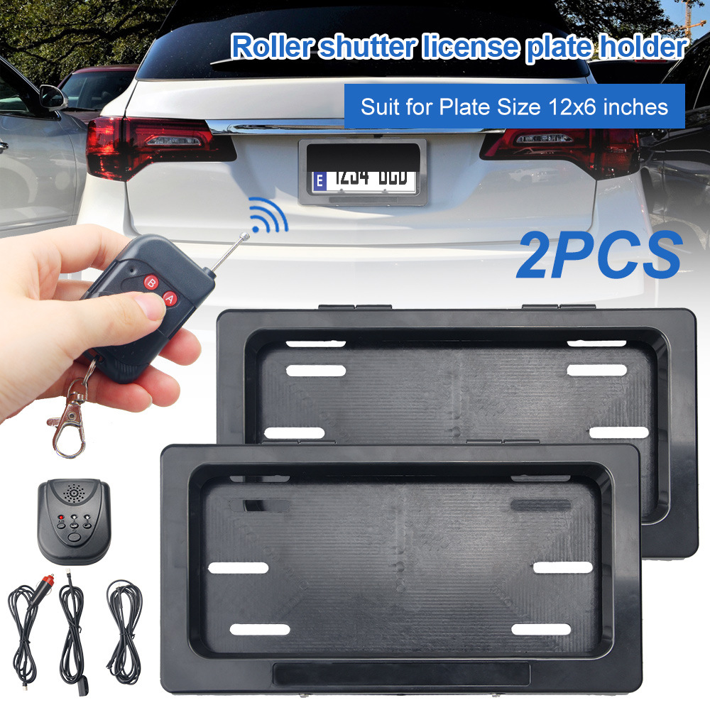 Plastic double plate American standard car roller curtain double plate new energy vehicle license plate frame over license plate frame license plate bracket