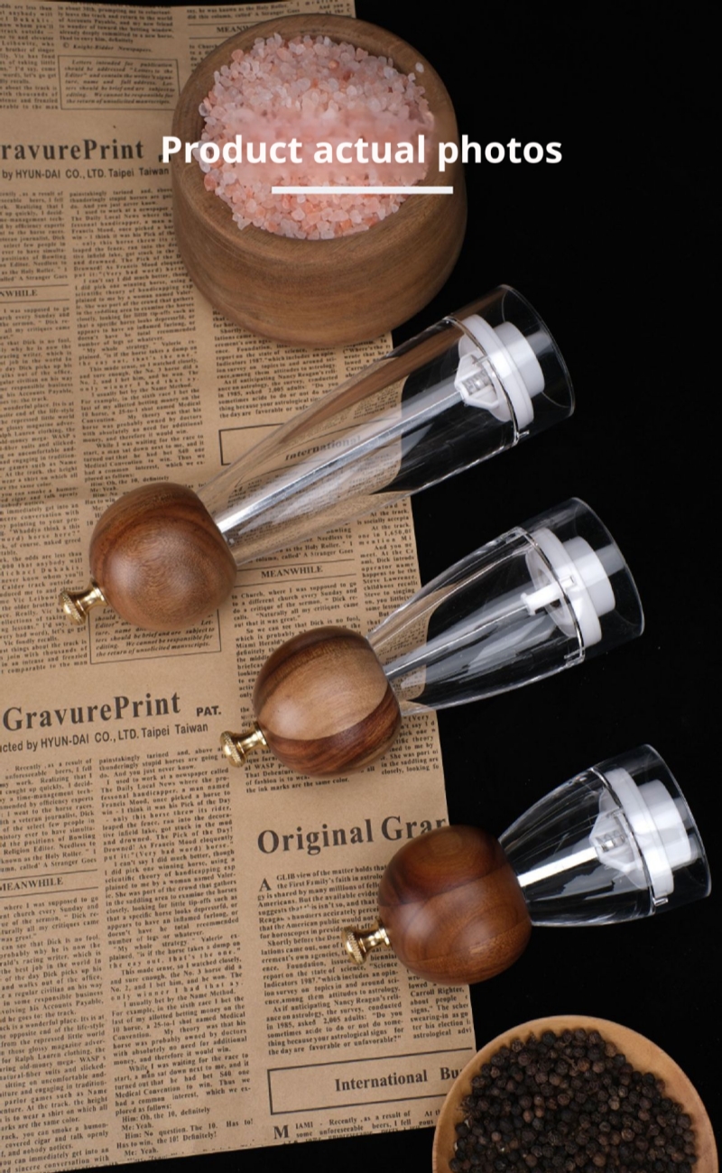 Manual Black Pepper Grinder Freshly Ground Pepper Sea Salt Grinding ...
