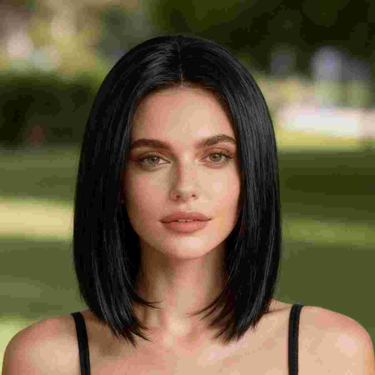 DALUSE WIG 14-inch Black Lace Front Bob Wig