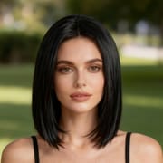 DALUSE WIG 14-inch Black Lace Front Bob Wig