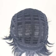 DALUSE WIG Black Layered Short Pixie Wig with Bangs