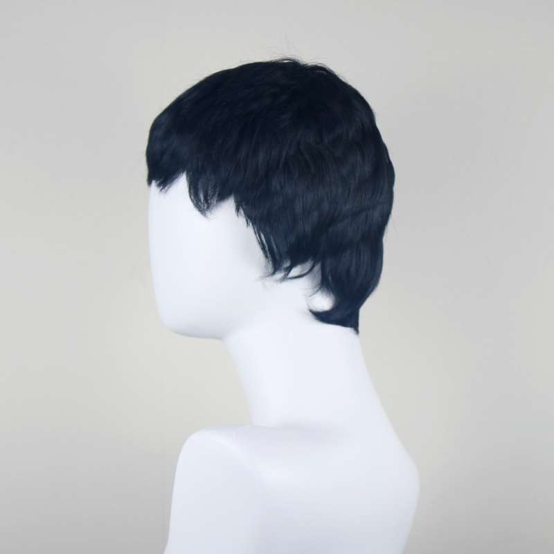 DALUSE WIG Black Layered Short Pixie Wig with Bangs