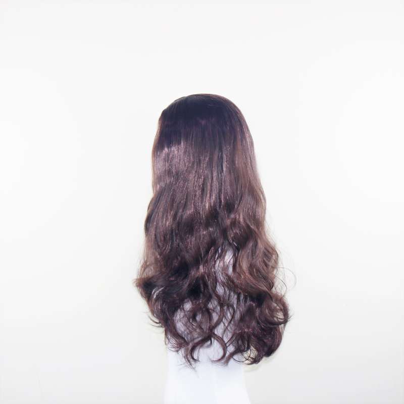 Daluse WIG Dark Brown 26-inch Wavy Wig with Transparent Lace Front