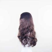 Daluse WIG Dark Brown 26-inch Wavy Wig with Transparent Lace Front
