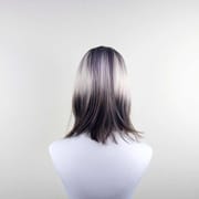 DALUSE WIG Brown Blonde Reverse Ombre 14-inch Bob Straight Bangs Wig