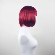 DALUSE WIG 10-inch Burgundy Bob with Bangs Wig