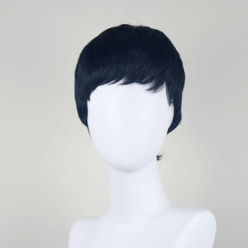 DALUSE WIG Black Layered Short Pixie Wig with Bangs