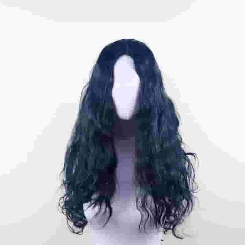 DALUSE WIG Black Wavy 26-inch Transparent Lace Front Wig