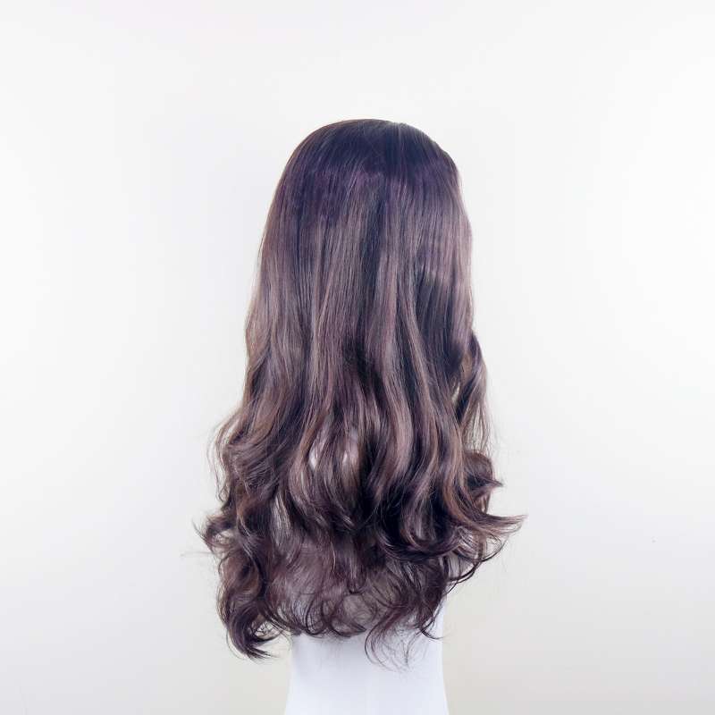 Daluse WIG Dark Brown 26-inch Wavy Wig with Transparent Lace Front