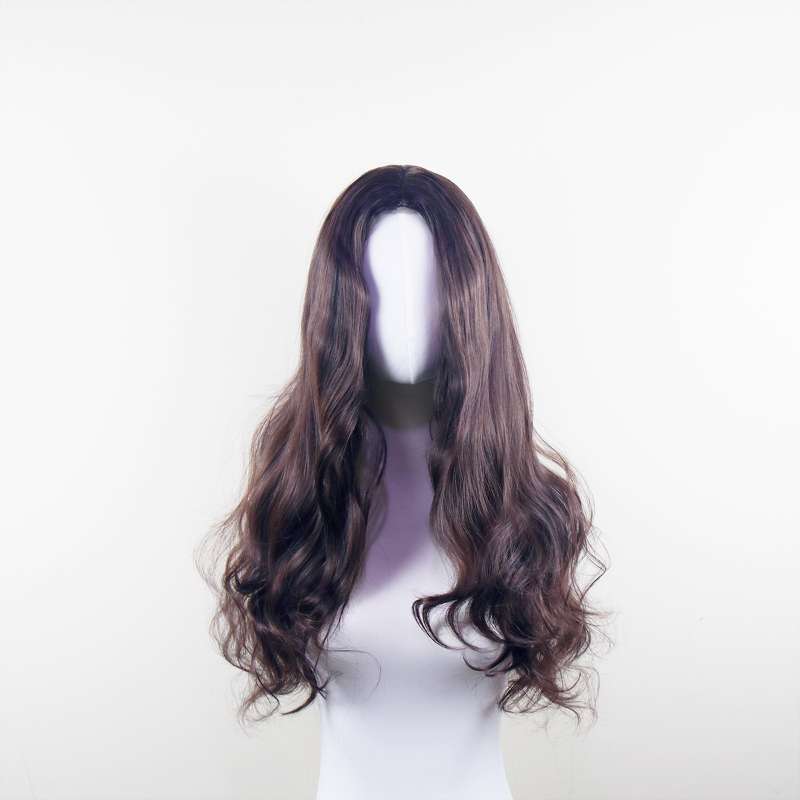Daluse WIG Dark Brown 26-inch Wavy Wig with Transparent Lace Front
