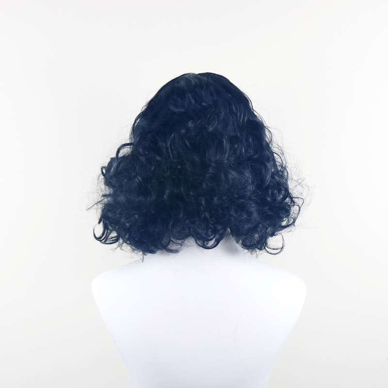 DALUSE WIG Black 12-inch Full Lace Front Shaggy Wavy Short Wig