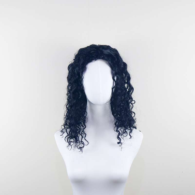 Daluse WIG Black 12-inch 13x4 Deep Wavy Bob with Lace Closure Wig