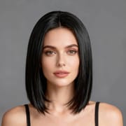DALUSE WIG Black 14-inch Bob Lace Front Wig