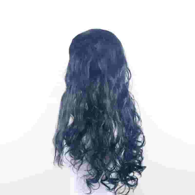 DALUSE WIG Black Wavy 26-inch Transparent Lace Front Wig