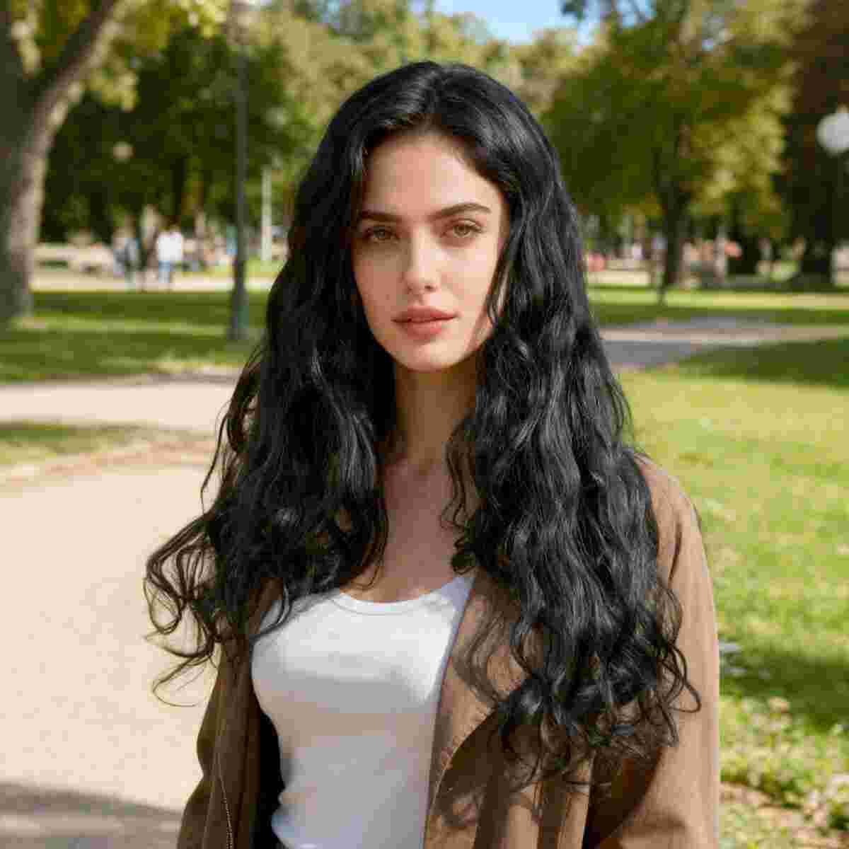 DALUSE WIG Black Wavy 26-inch Transparent Lace Front Wig