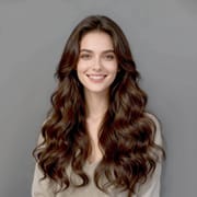 Daluse WIG Dark Brown 26-inch Wavy Wig with Transparent Lace Front