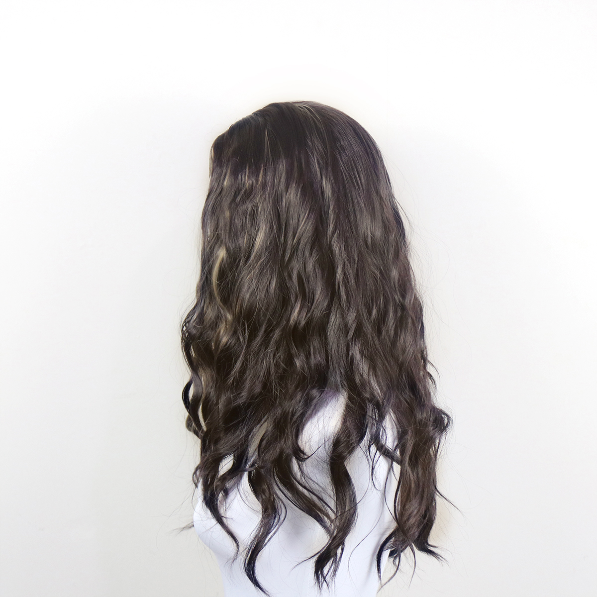 Daluse WIG 26-Inch Gradient Gold-Brown Long Curly Wavy Wig