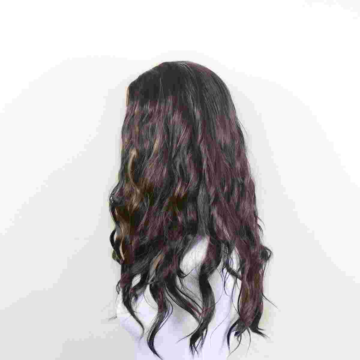 Daluse WIG 26-Inch Gradient Gold-Brown Long Curly Wavy Wig