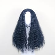 Daluse WIG 26-Inch Long Black Curly Rose Mesh Wig