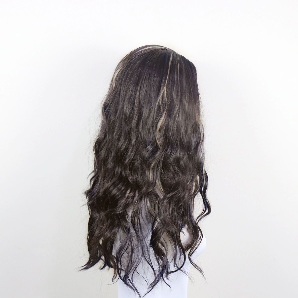 Daluse WIG 26-Inch Gradient Gold-Brown Long Curly Wavy Wig